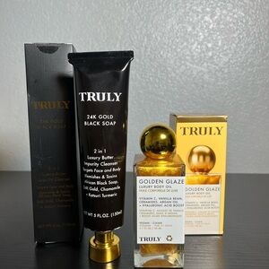 BUNDLE! TRULY 24K Gold Black Soap and Golden Glaze Body Oil